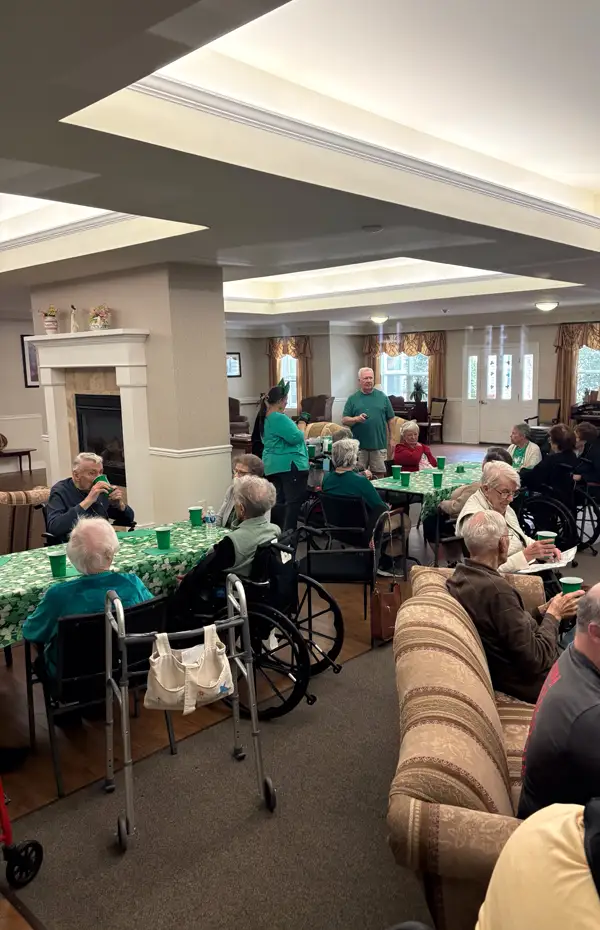 Full house for St. Patrick Day party